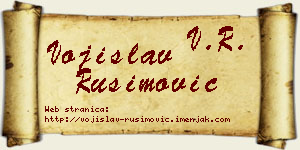 Vojislav Rusimović vizit kartica